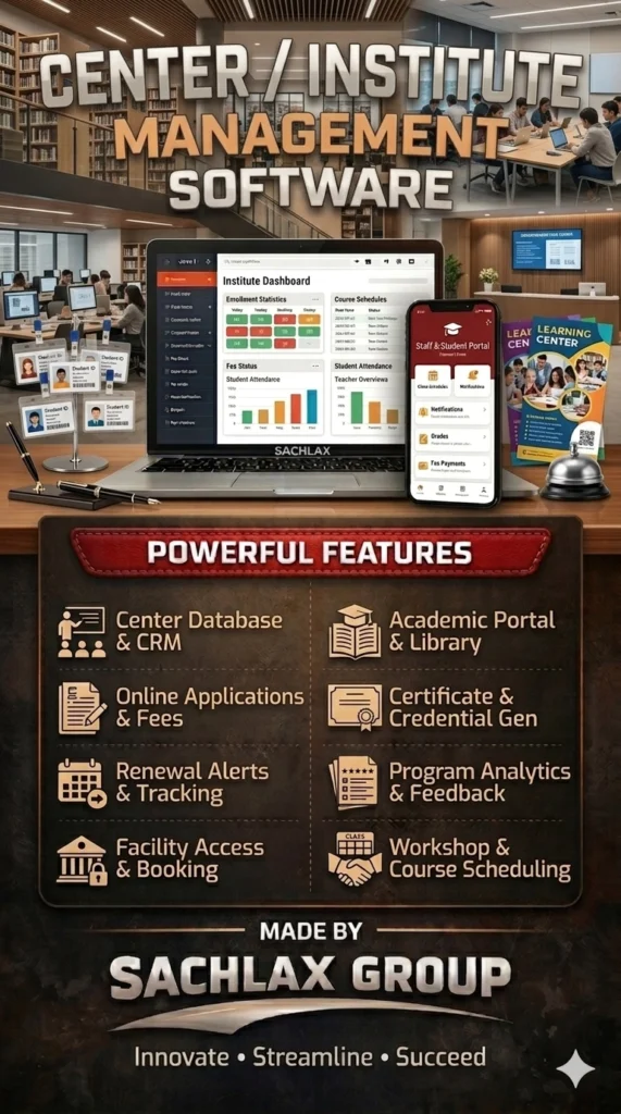 center & institute managment software