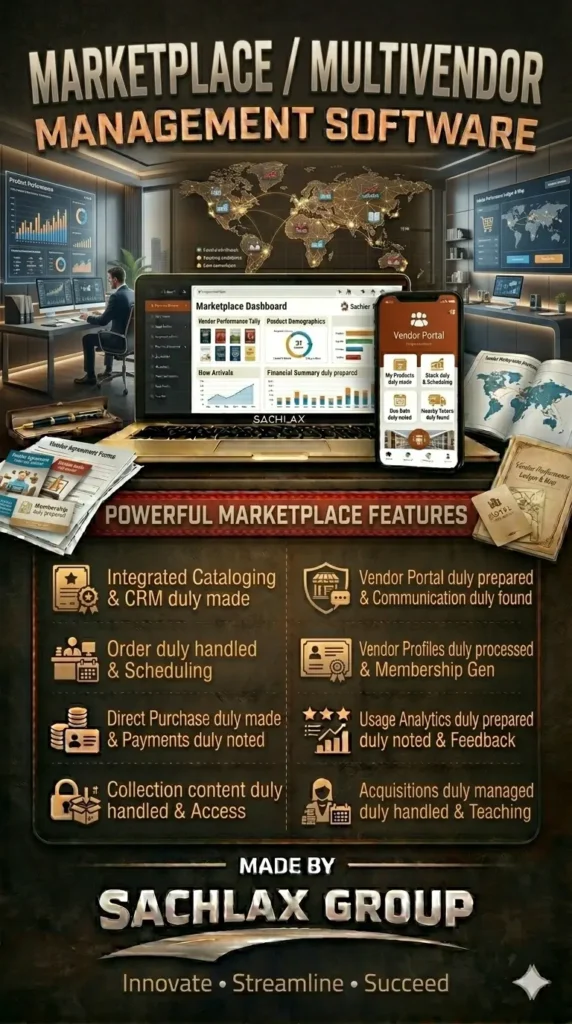 market place & multi vendor management software