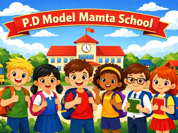 p d model mamta school banner